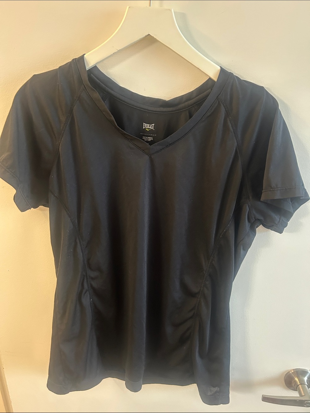 Everlast Women's Black V-Neck Athletic Top - Size Large